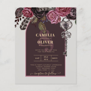 Flyer CASAMENTO OUTONO Burgundy ROSA BOTHIC