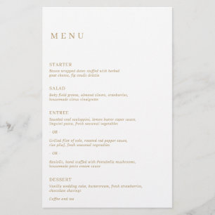 Flyer Casamento Simples Clássico Elegante Dourado Modern