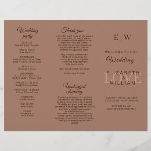 Flyer Casamento Simples Mcha Mousse Monograma Elegante