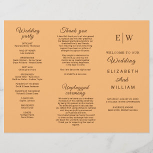 Flyer Casamento Simples por Monograma Elegante
