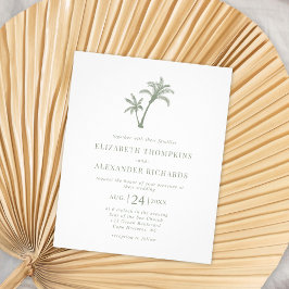 Flyer Casamento Verde da Palmeira Tropical Palm Sage
