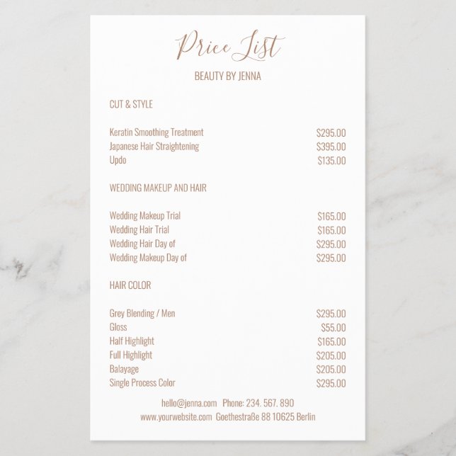 Flyer Castanho Branco Simples (Frente)