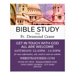 Flyer Catedral de Paul da rua, Advert da Classe de Bíbli