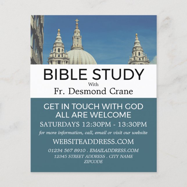 Flyer Catedral de Paul, Rua de Bíblia cristã (Frente)