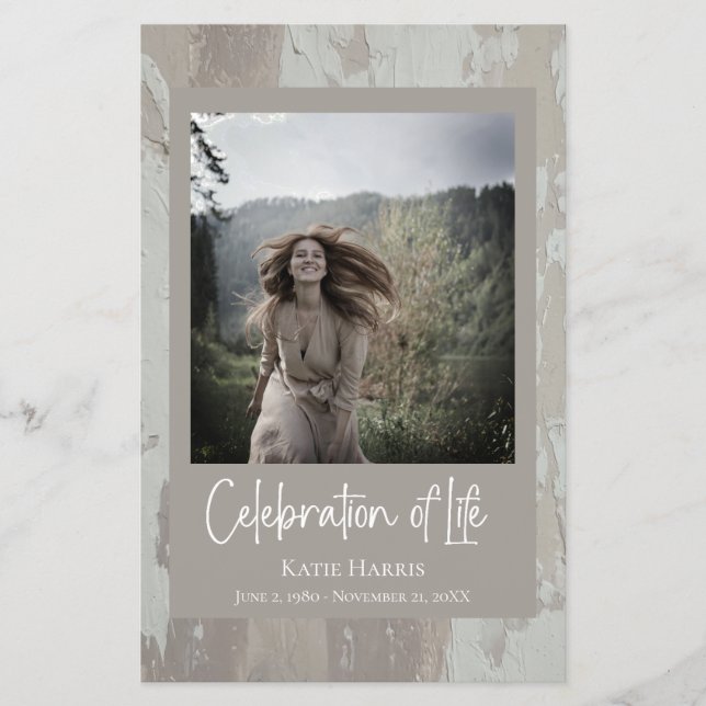 Flyer Celebração de Script Funeral Clay do Orçamento de  (Frente)