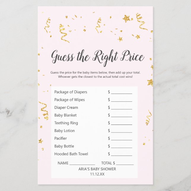 Flyer Celebração Dourada a Rosa Adivinha O Preço Certo (Frente)