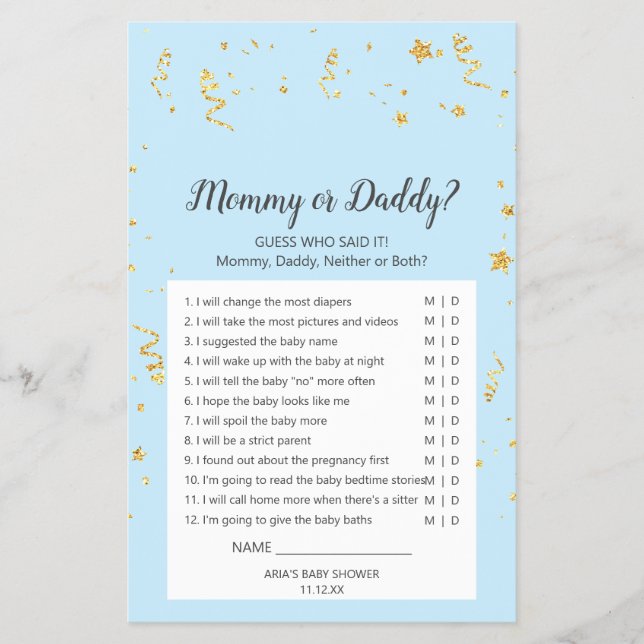 Flyer Celebração Dourada sobre Mamãe Azul ou Jogo do Pai (Frente)