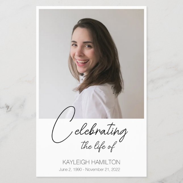 Flyer Celebração Funeral Simples do Orçamento do Program (Frente)