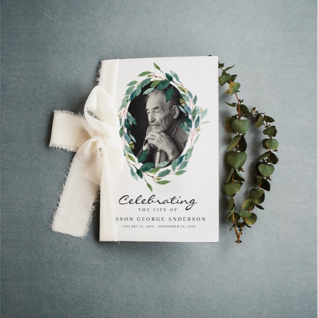 Flyer Celebração Verde do Programa Funeral da Vida (Criador carregado)