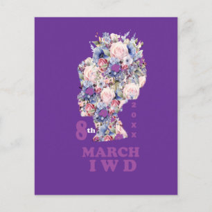 Flyer Celebrar as mulheres internacionais dia 2025, empo