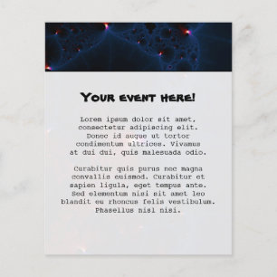 Flyer Células Vermelhas e Azuis Arte Fractal