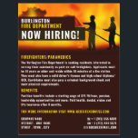 Flyer Cena de Bombeiro, Recrutamento de Bombeiros<br><div class="desc">Cena de Bombeiro,  Aviador de Recrutamento de Bombeiros pela Loja de Cartão de visita.</div>
