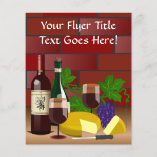 Flyer Cena de Mesa de Queijo e Vinho