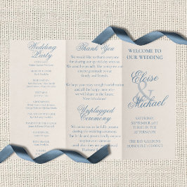 Flyer Cerimônia de Casamento com Padrão Náutico de Toale
