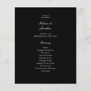 Flyer Cerimônia de Casamento Elegante Branco de Orçament