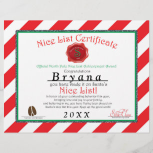 Flyer CERTIFICADO DA LISTA DOS BONS DE PAPAI NOEL Person