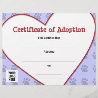 Flyer Certificado de Adoção de Pet