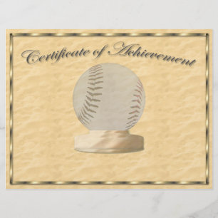 Flyer Certificado de Conquista do Baseball