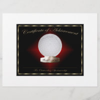 Certificado de Conquista Golf