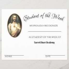 Flyer Certificado de Escola de Prêmio Católico