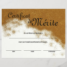 Flyer Certificado de Excelência Genérica de Classe Franc