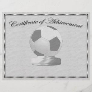 Flyer Certificado de prata do futebol da realização