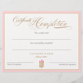 Flyer Certificate of Completion Award