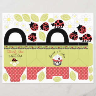 Flyer Cesta de Favor de Festa da Lady Bug