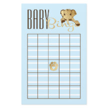 Chá da Mamãe BINGO Azul Bebê Elefante Dourado