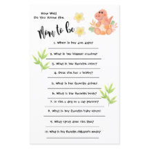 Chá de Bebê Dinossauro Quão bem você conhece o car