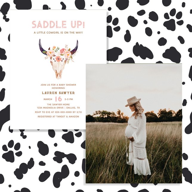 Flyer Chá de Bebê Fotográfica Ocidental para Cima do Orç (Criador carregado)