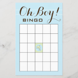 Flyer Chá de fraldas BINGO "Golfinho Verde Azul"