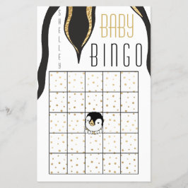 Flyer Chá de fraldas BINGO "Pinguim Dourado"