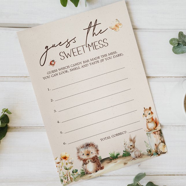 Flyer Chá de fraldas De Animais Da Floresta Parece Um Jo (Criador carregado)