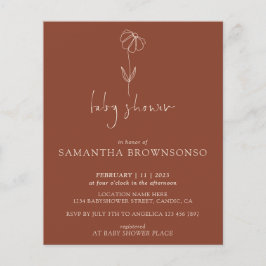 Flyer Chá de fraldas do Orçamento Botânico da Flor Terra