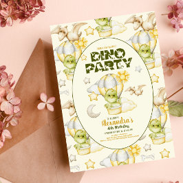 Flyer Chá de fraldas do Tema Dinossauro do Orçamento