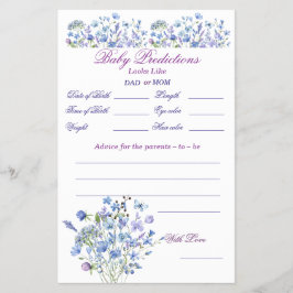 Flyer Chá de fraldas Neutro de Flor Selvagem Azul