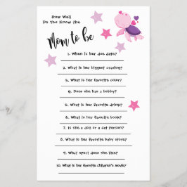 Flyer Chá de fraldas Turtle Como você conhece bem o cart