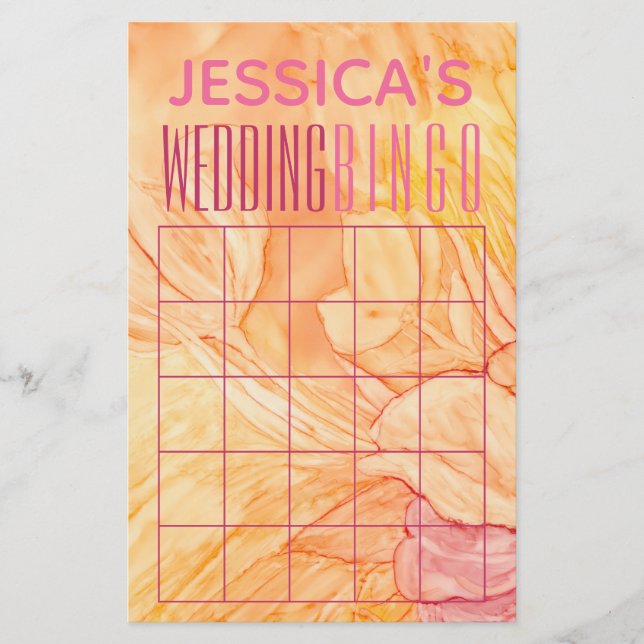 Flyer Chá de Noiva BINGOFluxo de Flores Design (Frente)