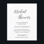 Flyer Chá de panela de Orçamento Moderno Simples<br><div class="desc">Folheto de chá de panela preto e branco contemporâneo com um layout simples e minimalista com o cabeçalho em um roteiro de caligrafia elegante. Um design moderno que vai bem com qualquer estilo de chá de panela. NOTA: não incluem envelopes.</div>