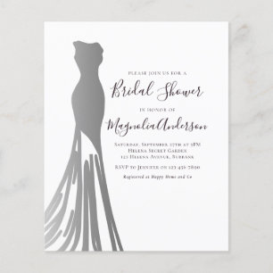 Flyer Chá de panela de Vestido de PAPEL Silver