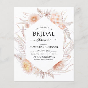 Flyer Chá de panela do Deserto Rosa Pink com Êxito Chi