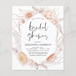 Flyer Chá de panela do Deserto Rosa Pink com Êxito Chic