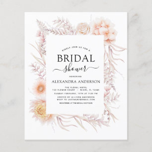 Flyer Chá de panela do Deserto Rosa Pink com Êxito Chic