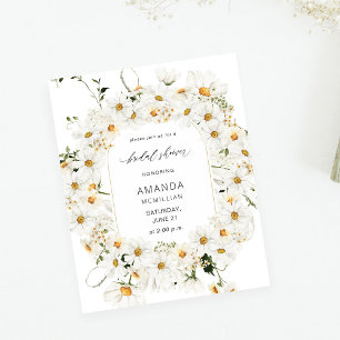 Flyer Chá de panela Floral Branco de Daisy de Orçament