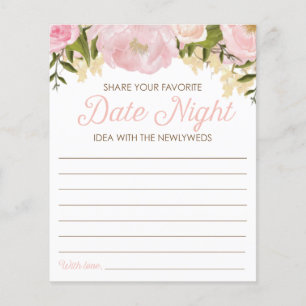 Flyer Chá de panela Floral Duplo Rosa Data Noite