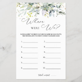 Flyer Chá de panela Game Greenery Onde Estávamos