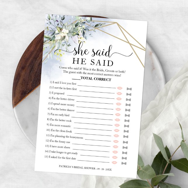 Flyer Chá de panela Verde Ele Disse Que Disse Que Ela Di (Criador carregado)