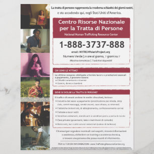 Flyer Chamador de linha direta NHTRC