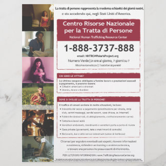 Flyer Chamador de linha direta NHTRC